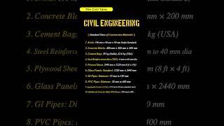 DAY 10 | Standard Sizes of Construction Materials  | Essential for Accurate Building Design #CIVIL