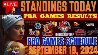 PBA Standings today September 19, 2024 | pba live today Updates | PBA Results & PBA Schedule today