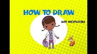 How to draw Doc McStuffins - STEP BY STEP - ART LESSONS