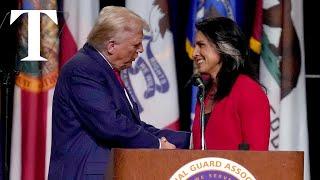 Ex-Democrat Tulsi Gabbard endorses Donald Trump in presidential race