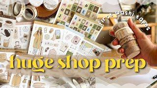 first time launching washi tapes  a huge shop update // studio vlog