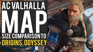 Assassins Creed Valhalla - Map Size Comparison to Origins & Odyssey