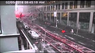 Crane collapses in lower Manhattan