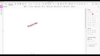 How to Rotate Text on a PDF using Acrobat DC