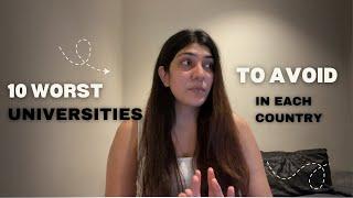 Avoid these Universities if you don't want a VISA REFUSAL