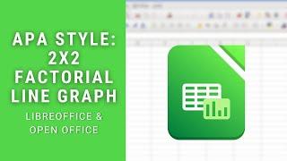 Libre Office & Open Office — APA Style 2x2 Factorial Line Graph w/ Error Bars