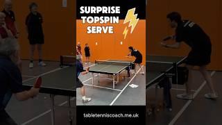 FAST topspin serve ... surprise your opponent!