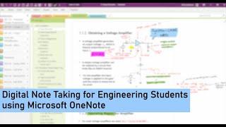 Digital Note Taking for Engineering Students using Microsoft OneNote [CC]