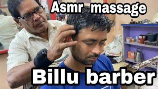 Best ever head massage,neck cracking by Indian barber billubarber//asmr