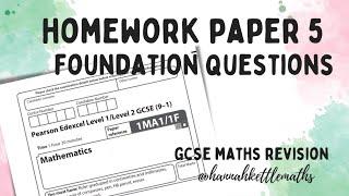 Half Past Paper - Week 5 - Foundation Edexcel GCSE Maths - Maths Revision