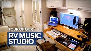 RV Music Studio Tour w/ Full Gear Breakdown - Full-Time RV Remodel