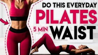 SLIM HOURGLASS WAIST PILATES WORKOUT  Burn Belly Fat & Tone | 5 min