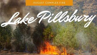 August Complex Fire Lake Pillsbury California Fire Dozers Helicopter