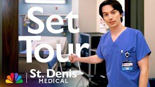 Mekki Leeper Gives a Hilarious Tour Around the Hospital Set | St. Denis Medical | NBC