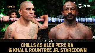 Alex Pereira & Khalil Rountree Jr. staredown across the Octagon  | Walkout ahead of UFC 307