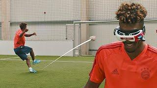 FC Bayern vs freekickerz | Crazy Challenge feat. Coman, Davies & Martinez