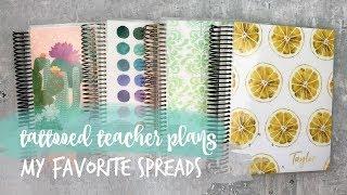 my all time favorite planner spreads! • tattooed teacher plans • erin condren