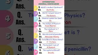 Interesting GK Questions & Answers In English #shorts #quiz