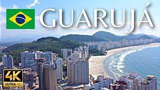 GUARUJÁ BEACH BRAZIL | 4K Aerial View and Relaxation Music