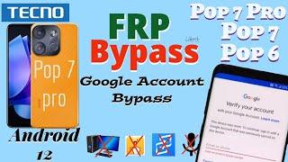 Tecno Pop 7 Pro FRP Bypass Android 12 | 2024 latest (BF7) | Google Account Bypass without PC