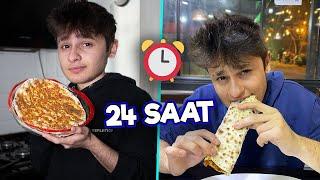 24 SAAT BOYUNCA SADECE LAHMACUN YEDİM !!