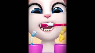 My Talkimng Tom - Funny Kitten My Talking Angela Toothbrushing  - Witzige Katze - Zähneputzen