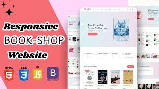 Responsive Book-Shop E-Commerce Website Design || HTML, CSS & JS