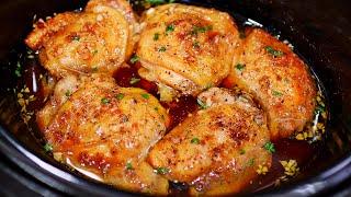 Easiest Most Delicious Slow cooker Chicken Thighs You'll Ever Make