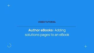 How to add solution pages to eBooks in Avallain Author