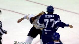 Marcus Foligno vs Victor Hedman Jan 12, 2017