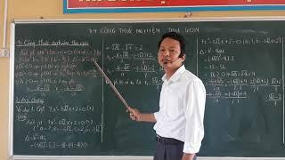 Công thưc nghiệm thu gọn - Toán lớp 9 - thầy Toản Cẩm Vũ