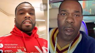 50 Cent Leaks Footage Of Busta Rhymes SMA$HING Orlando Brown & Young Rappers