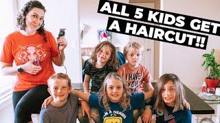 WE GAVE ALL 5 KIDS A HAIRCUT!! | Kids choose their haircut