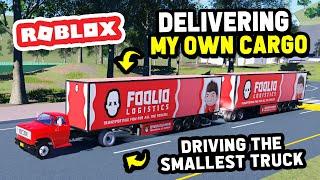 Delivering MY CARGO with The SMALLEST TRUCK In ROBLOX TRUCKING EMPIRE