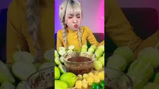 #ASMR sour fruits eating sounds mukbang lime raw mangoes satisfying food