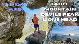 Table Mountain, Devil's Peak and Lions Head in one push - Cape Town, South Africa