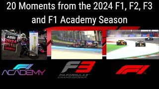 20 Moments from the 2024 F1, F2, F3 and F1 Academy Season