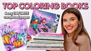 My TOP 10 COLORING BOOKS of 2024 (& My FAVORITE Completed Pages) 