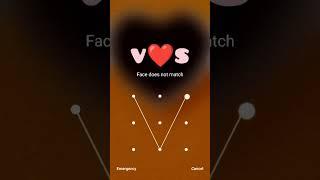 V love S pattern lock ️ || VS Phone lock || Love status #status