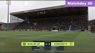 Mjällby AIF v Hammarby IF - Swedish Allsvenskan - Crazy AI v AI Battle - FIFA 22