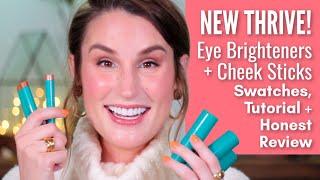 NEW THRIVE CAUSEMETICS TESTED! | All New Brilliant Eye Brighteners + Triple Threat Color Sticks