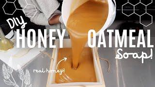 Attempting Honey Oatmeal Soap Using Raw Honey | Coconut Oil-Free Soap!