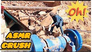 GIANT  Sand Crushing ASMR How stone crusher works How to crush Rocks Jaw/Rock Crusher