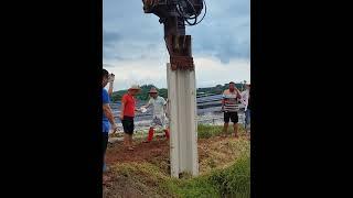 PVC Sheet Pile Installation - with Mandrel