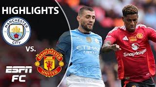  LATE LATE DRAMA  Manchester City vs. Manchester United | FA Community Shield Highlights | ESPN FC