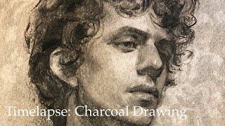 Charcoal portrait demo - 2 hours in 45 seconds!