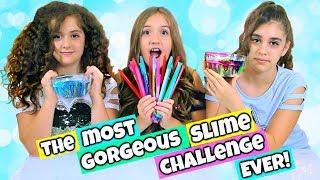 Mystery Glitter Straws Glitter Bomb Slime Challenge - Crystal Clear Slimes and TONS of Glitter!