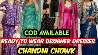INDO WESTERN DRESSES CHANDNI CHOWK LATEST DESIGNER PARTY WEAR COLLECTION DELHI 2025