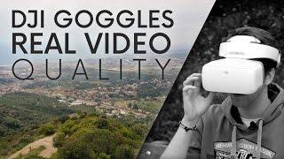 DJI Goggles REAL VIDEO QUALITY!!