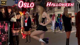 4K Oslo Night Life, Norway walk tour, Summer النرويج, Crazy Night life